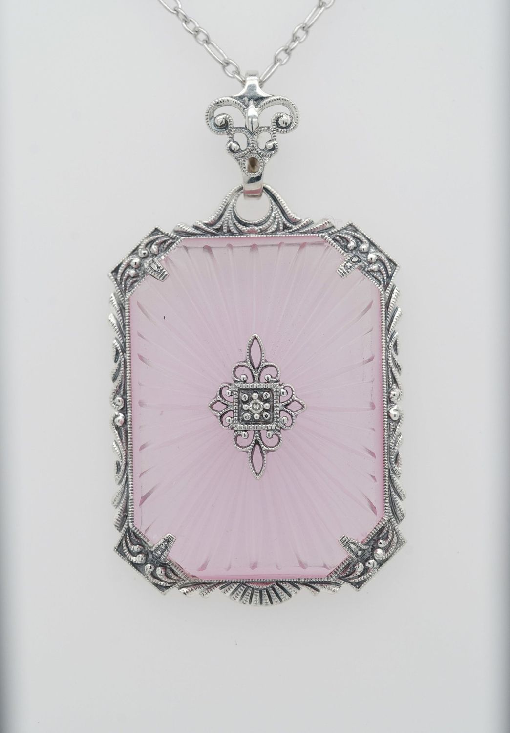 DBX- Trufili Sterling Pink Stone Pendant