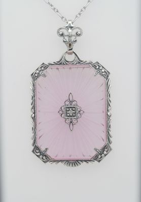 DBX- Trufili Sterling Pink Stone Pendant