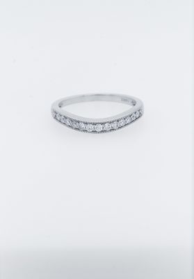 ALI- 14KW 2.4g .27ctw Curved Diamond Wedding Band (size 7)
