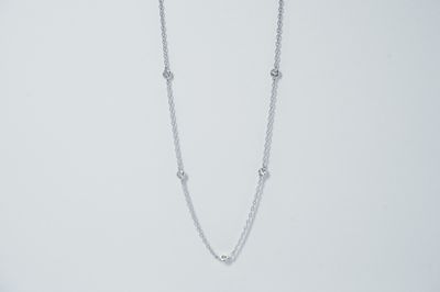 DDI- 14KW 3.05g .58ctw Diamond By The Yard Necklace 16-18&quot;