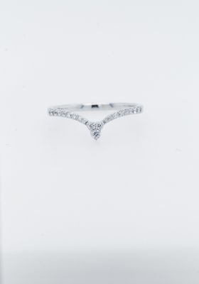 VLI- 14KW 1.52g .20ctw Diamond Stackable V-Band (size 7)