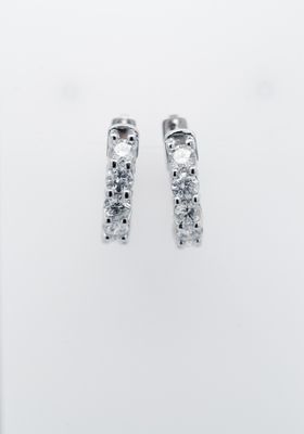 VTLT- 14KW 4.95g 1.55ctw Diamond Huggie Hoops