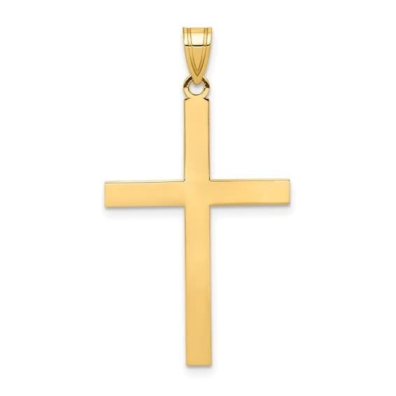 IAX- 14KY .63g Plain Cross Pendant