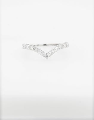 NLI- 14KW 2.19g .58ctw Diamond Stackable V-Band (size 7)