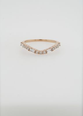 NAE- 14KR 1.91g .40ctw Curved Diamond Stackable Band (size 7)