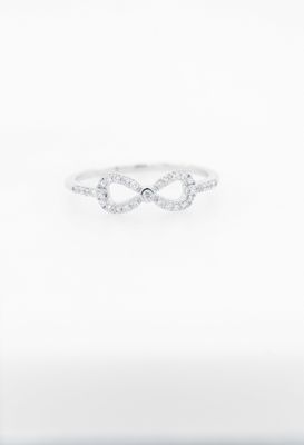 VLN- 14KW 1.60g .20ctw Diamond Infinity Ring (size 7)