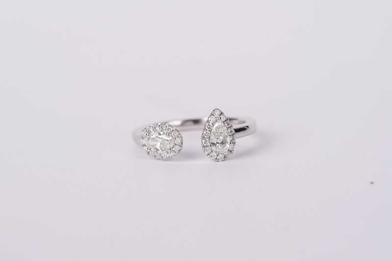 LAEX- 14KW 2.74g .64ctw Open Diamond Fashion Ring (size 6.5)