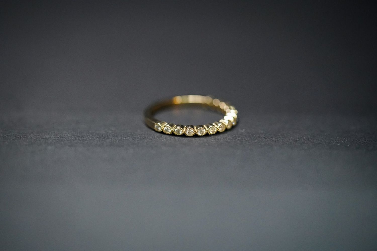 NTR- 14KY 1.7g .26ctw Diamond Bezel Stackable Ring (size 6)