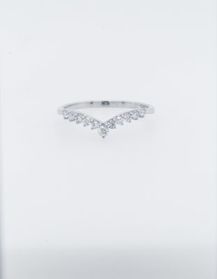 AAE- 14KW 1.38g .28ctw Diamond Stackable V-Band (size 7)