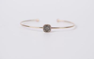 NTT- 14KR 4.56g .40ctw Chocolate Diamond Open Bangle Bracelet