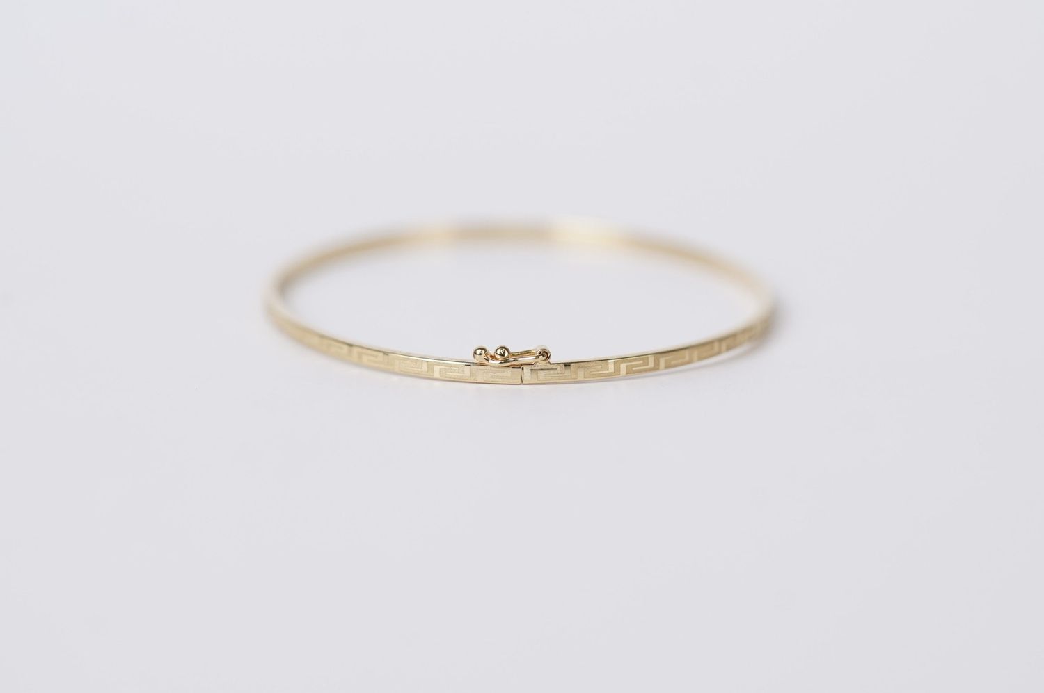 VDD- 18KY 2.2g Textured Bangle Bracelet