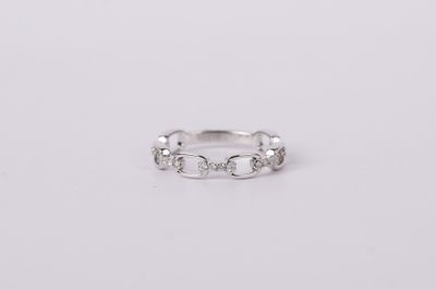 DTTX- 14KW 2.02g .19ctw Diamond Link Stackable Band (size 6.5)