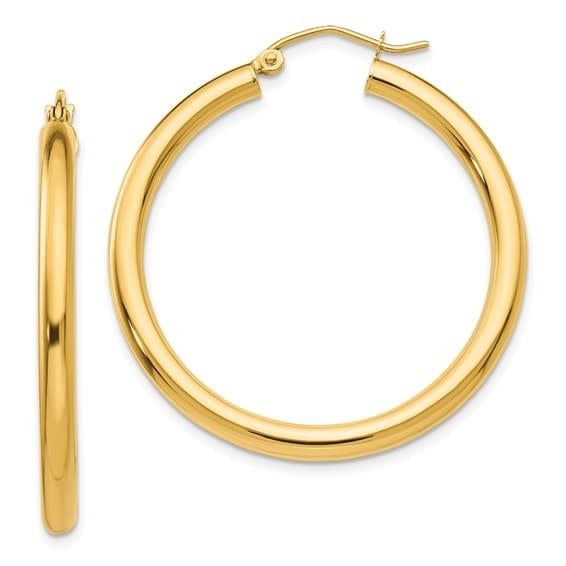 VTD- 10KY 2.48g 3x35mm Hoop Earrings
