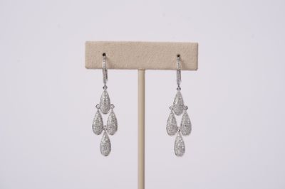 IDAX- 14KW 4.7g .84ctw Pave Diamond Dangle Earrings