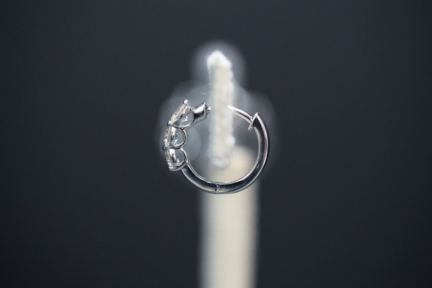 RTTX- 14KW 1.90g .75ctw Diamond Huggie Hoop Earrings
