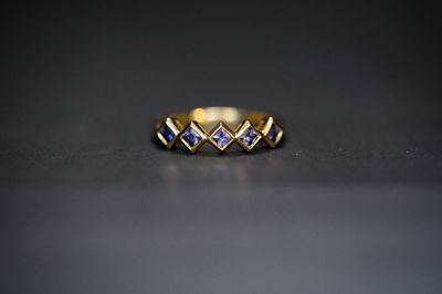 NRLX- 14KY 1.94g .52ctw Sapphire Bezel Fashion Ring (size 7)