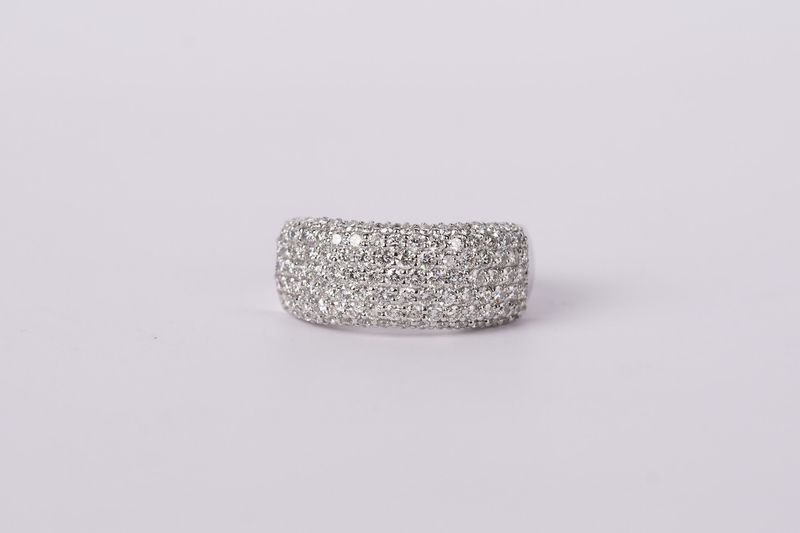 VATT- 14KW 7.70g 1.66ctw Pave Diamond Fashion Ring (size 7)