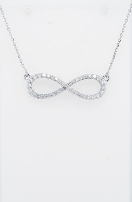 DBE- 14KW 3.00g .50ctw Diamond Infinity Necklace 16-18&quot;