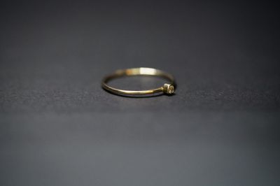 VTD- 14KY .07g .04ctw Diamond Bezel Ring (size 6)
