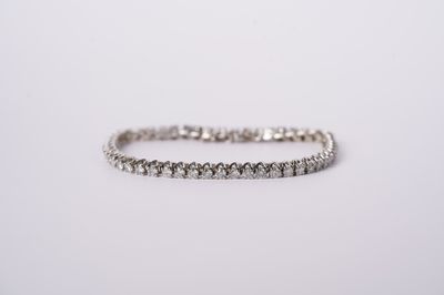 VETT- 14KW 11.47g 5.00ctw H-I SI2/I1 Round Diamond Tennis Bracelet 7&quot;