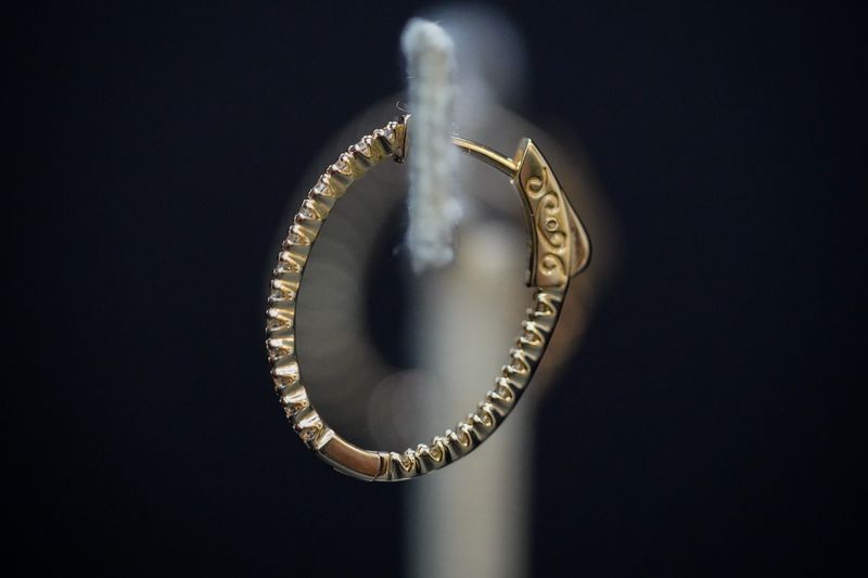 BTTX- 14KY 3.52g .97ctw Diamond Inside/Out Hoop Earrings