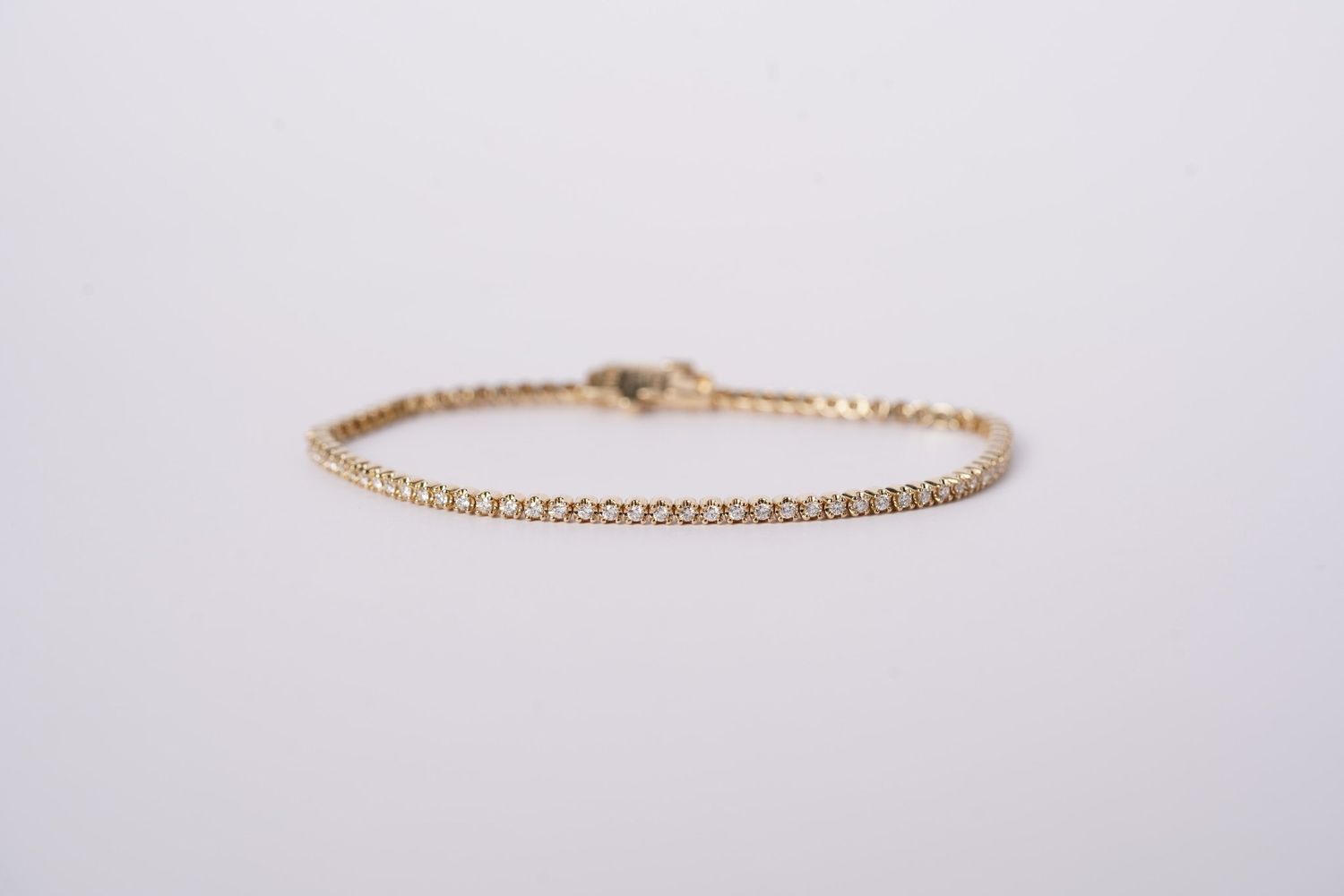 VTPT- 14KY 6.70g .99ctw I-J/SI2 Diamond Tennis Bracelet 7&quot;