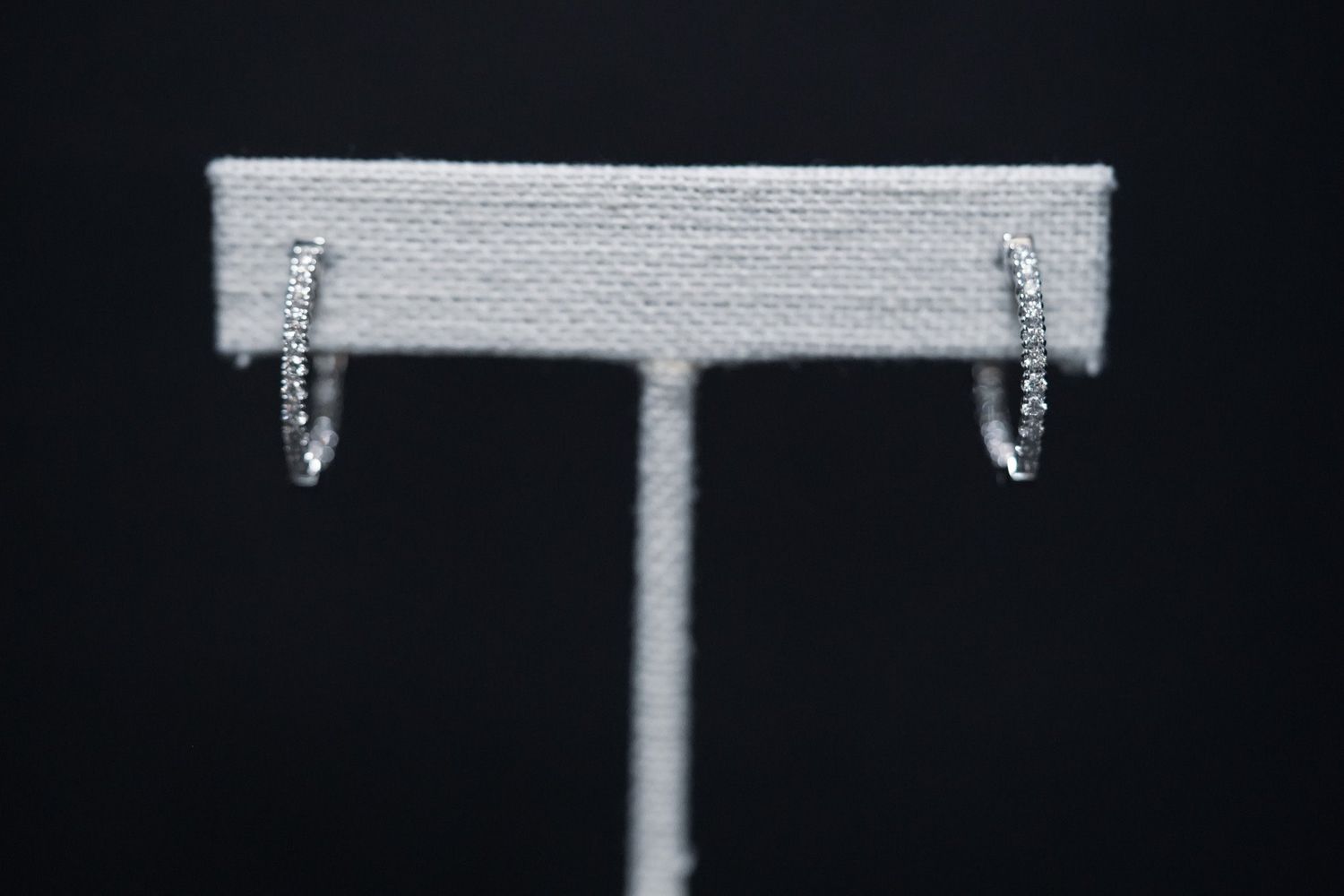 DAIX- 14KW 3.31g .54ctw Diamond Inside/Out Hoop Earrings