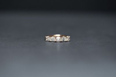 VLNT- 14KY 3.05g 1.50ctw I/VS1 GIA Emerald Diamond Band (size 6)