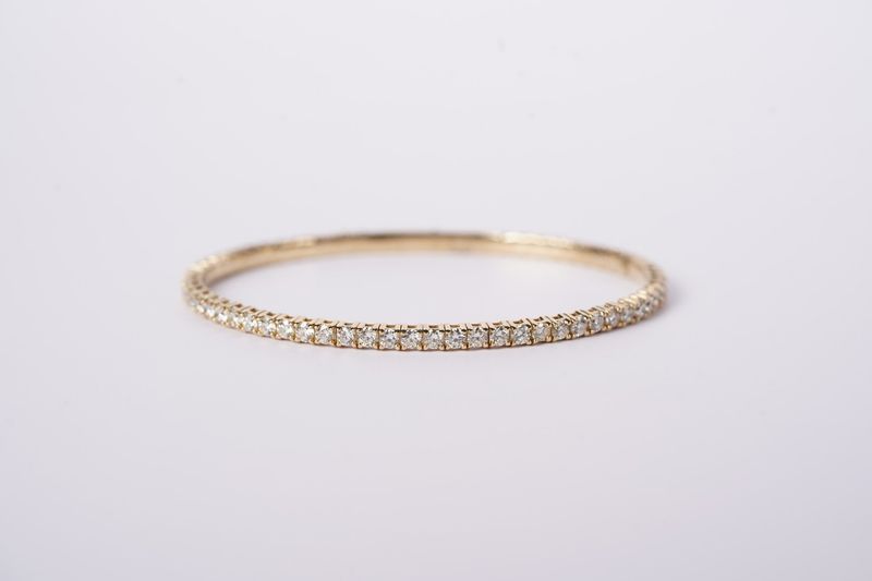 ATPT- 14KY 9.68g 4.00ctw Diamond Flex Bangle