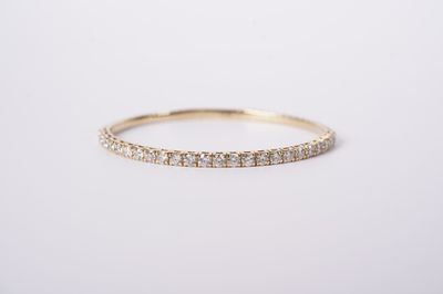 ALTTX- 14KY 12.4g 4.00ctw H-J/SI1 Round Diamond Flex Bangle