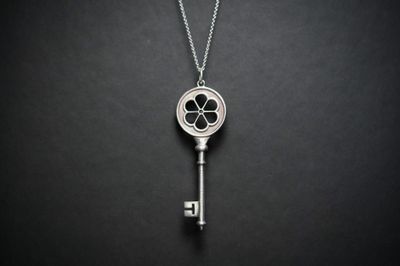 VEX- Sterling 8.36g .02ctw T&amp;CO Daisy Key Necklace 16&quot;