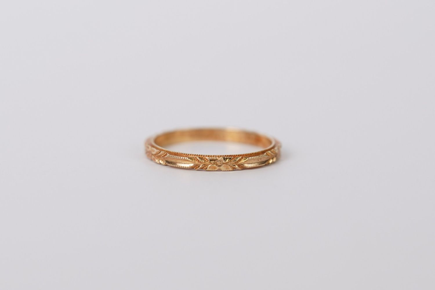 EEX- 14KY 1.25g 2mm Engraved Stackable Band (sizes 5-6.5)