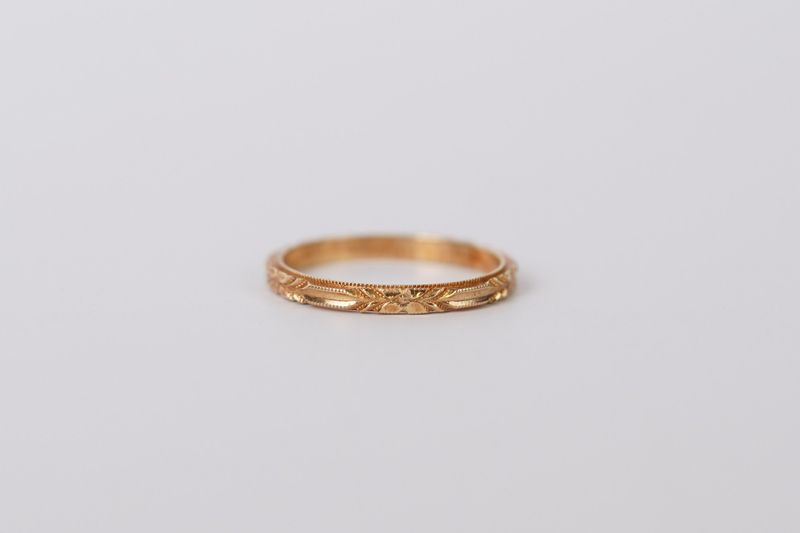 EEX- 14KY 1.25g 2mm Engraved Stackable Band (sizes 5-6.5)