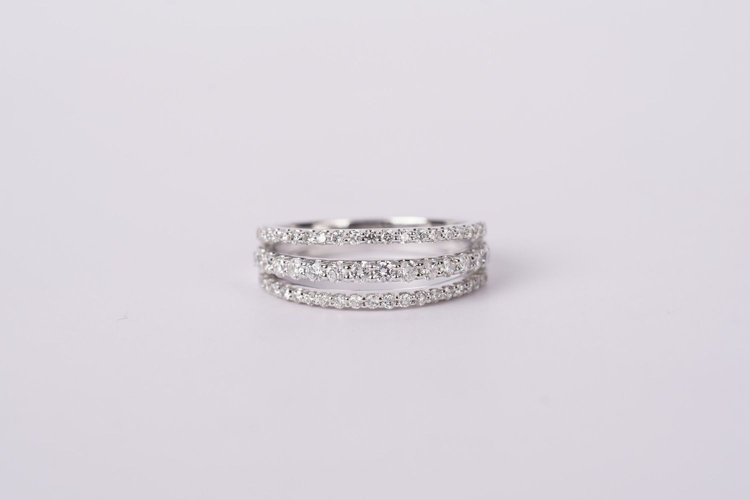 BTTX- 14KW 5.08g .96ctw Round Diamond Fashion Ring (size 7.5)