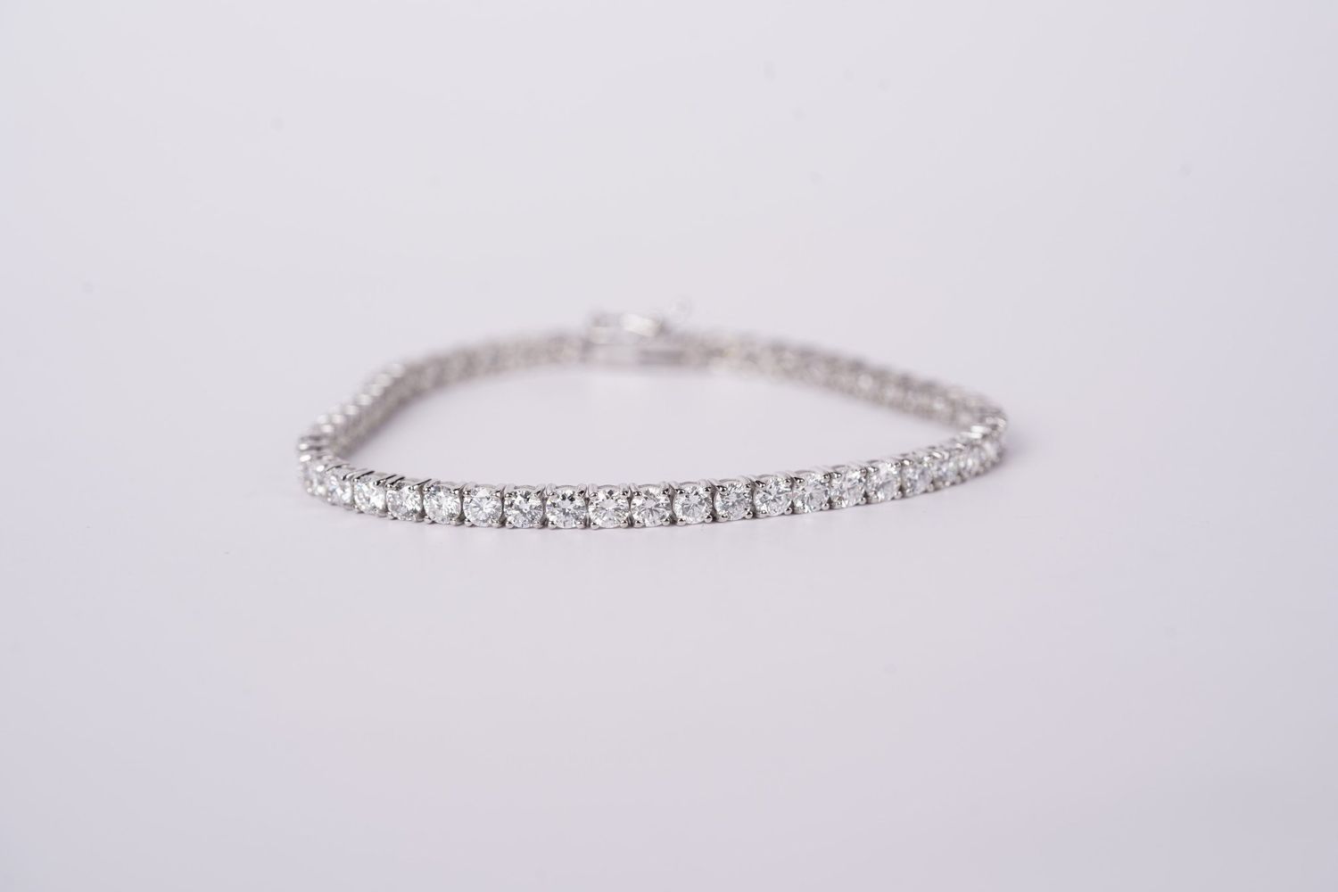 VDTT- 14KW 7.72g 7.00ctw Lab Grown Diamond Tennis Bracelet 7&quot;