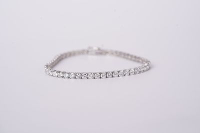 VDTT- 14KW 7.72g 7.00ctw Lab Grown Diamond Tennis Bracelet 7&quot;