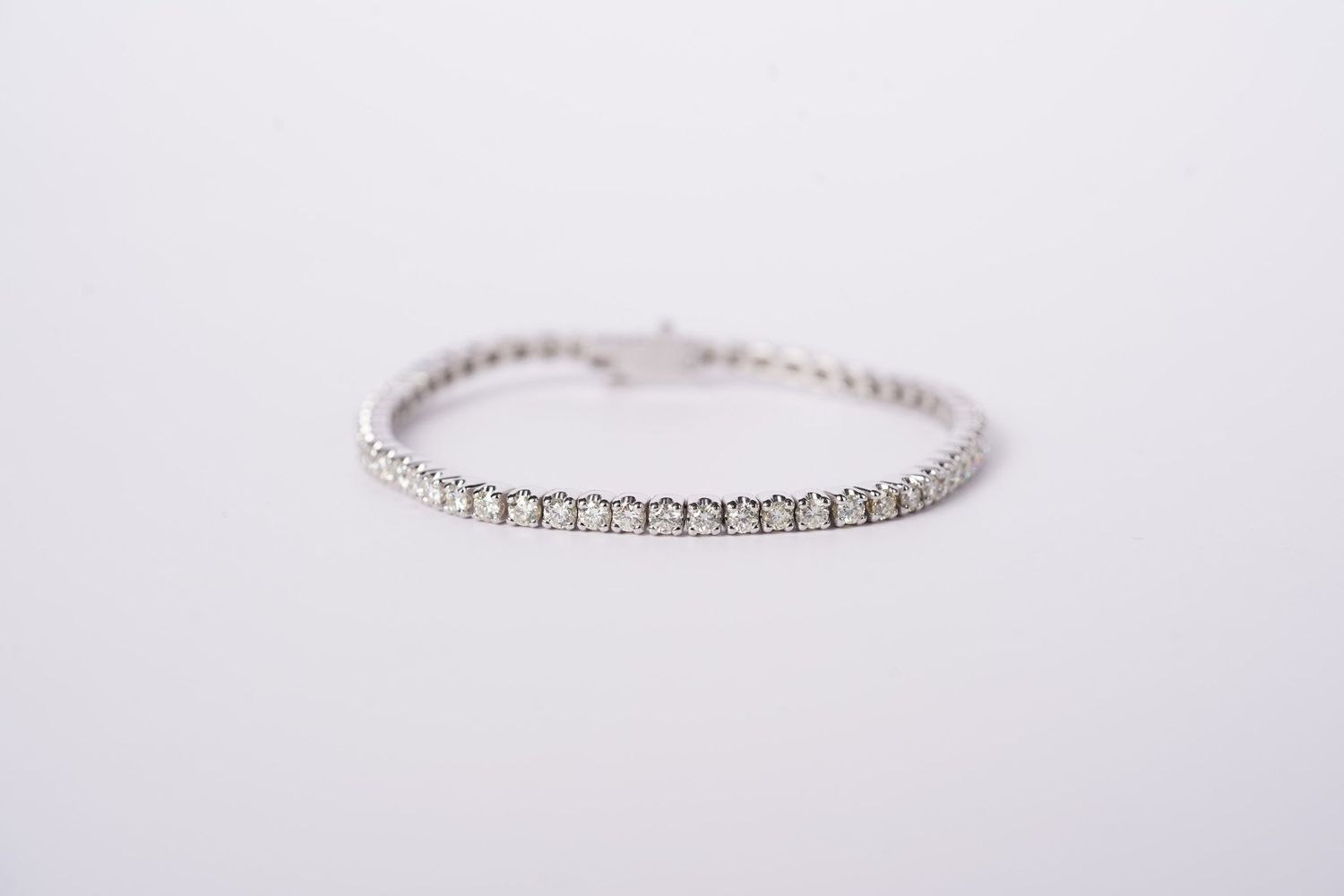 AITT- 14KW 13.47g 4.00ctw I-J/SI1 Diamond Tennis Bracelet 7&quot;