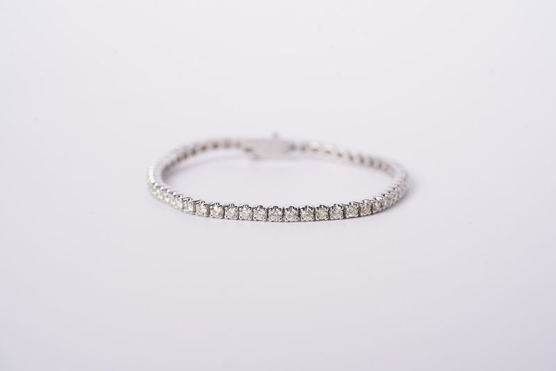 AITT- 14KW 13.47g 4.00ctw I-J/SI1 Diamond Tennis Bracelet 7&quot;