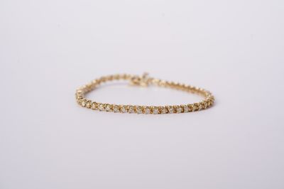 VATT- 14KY 10.4g 2.00ctw J-K/SI1-SI2 Diamond Tennis Bracelet 7&quot;