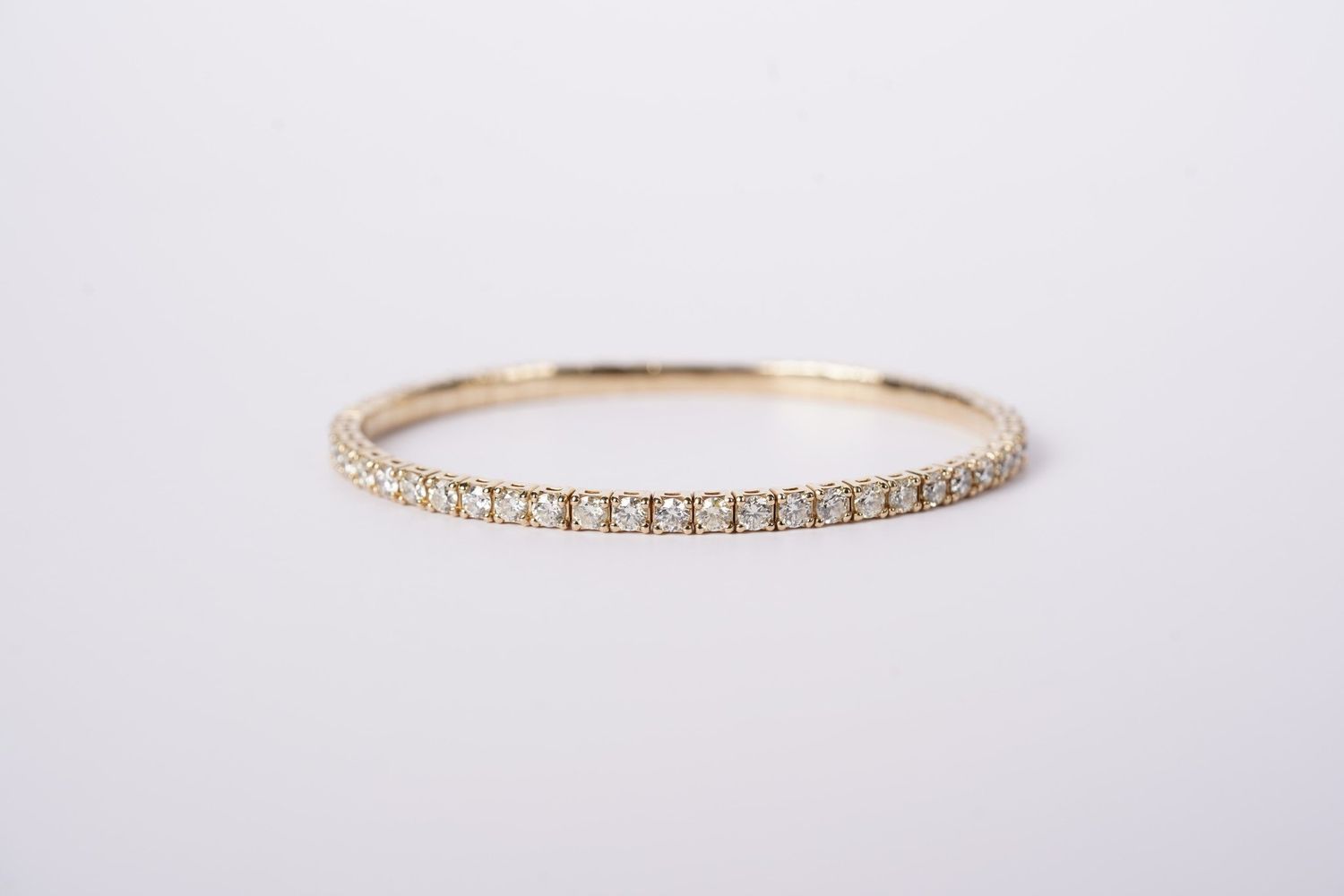 ABTT- 14KY 12.00g 4.82ctw Diamond Flex Bangle