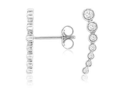 NLRX- 14KW 1.21g .34ctw Diamond Bezel Drop Earrings