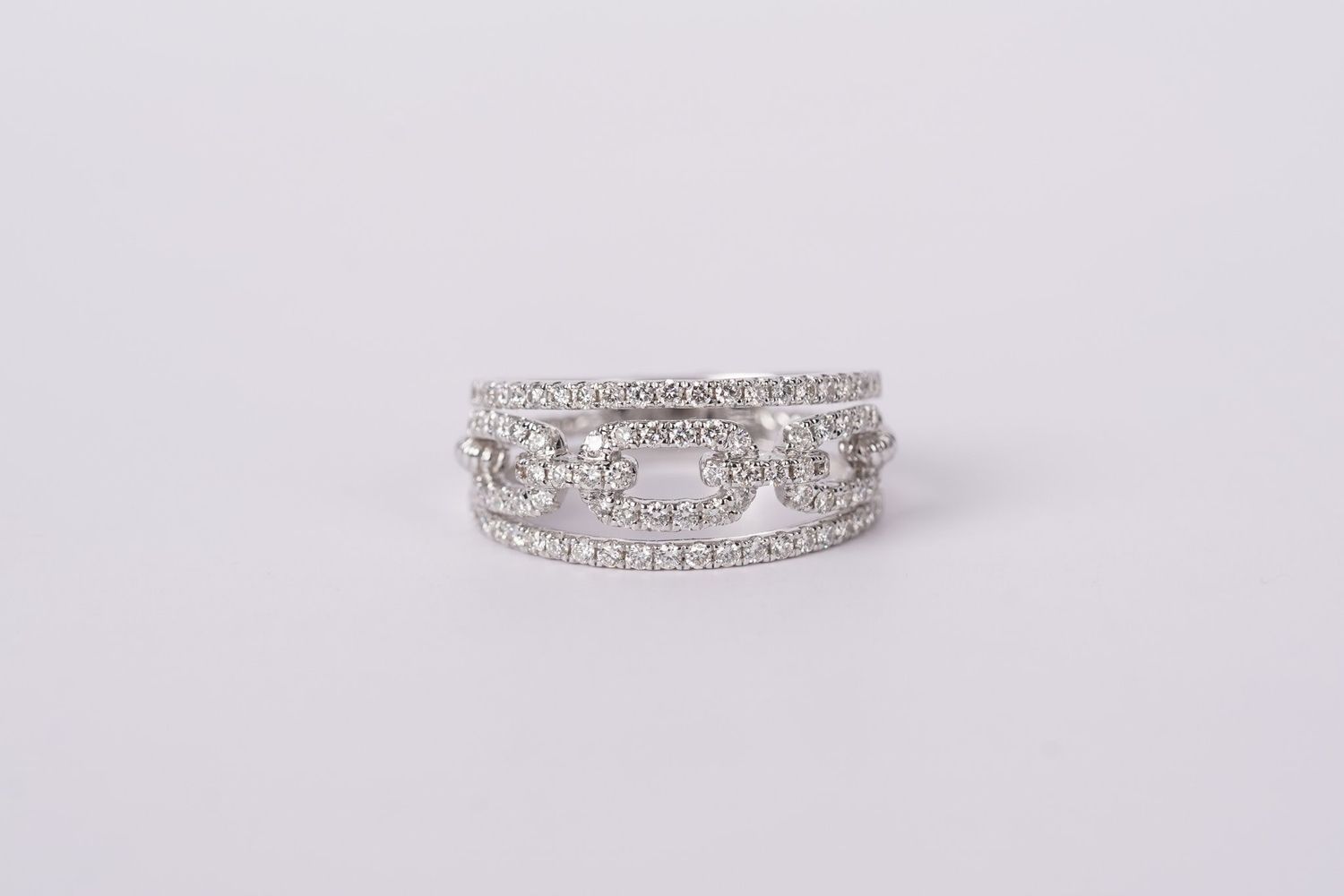 DALX- 14KW 4.35g .72ctw Round Diamond Fashion Ring (size 7)