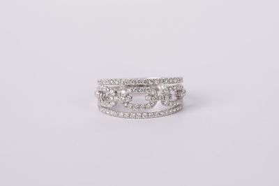 DALX- 14KW 4.35g .72ctw Round Diamond Fashion Ring (size 7)