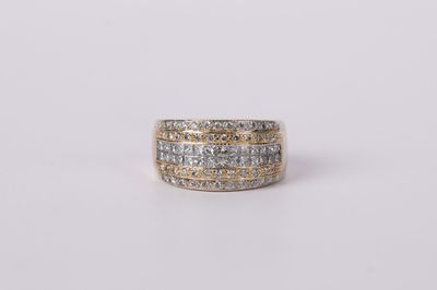 RETX- 18KWY 7.45g 1.50ctw Diamond Levian Fashion Ring (size 5.25)