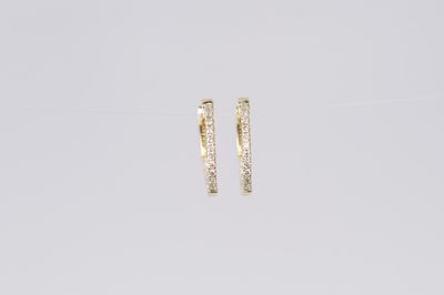 DAIX- 14KY 3.30g .52ctw Diamond Inside/Out Hoop Earrings