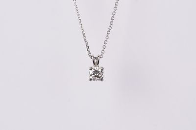 DETX- 14KW 2.26g .53ct G/VS1 GIA Radiant Diamond Solitaire Pendant 16-18&quot;