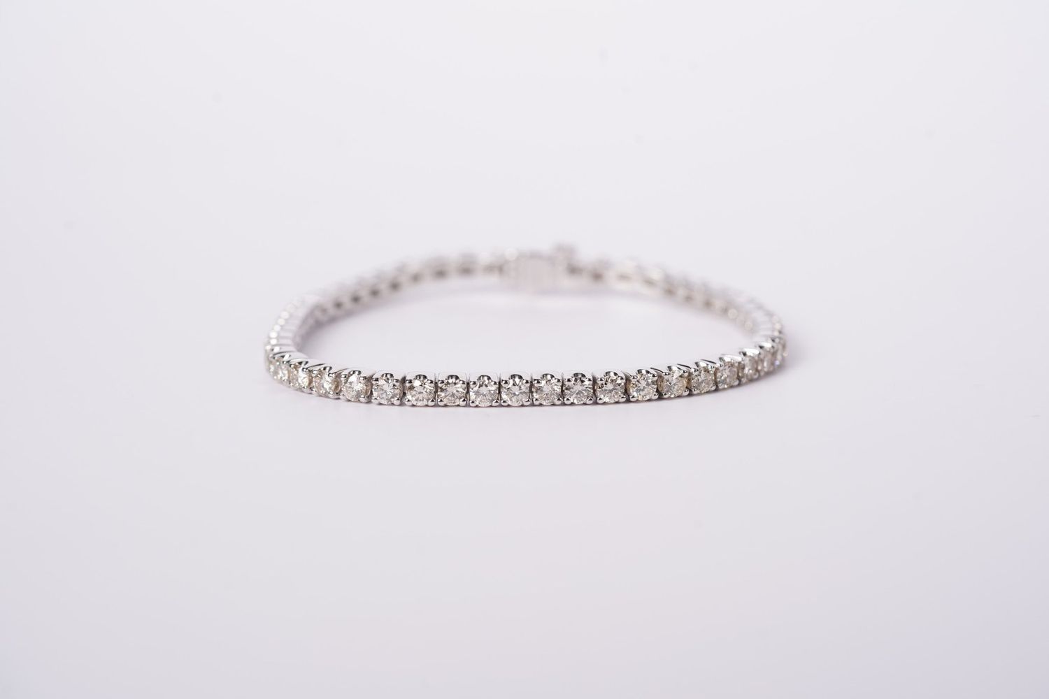 DTPTX- 14KW 17.08g 5.96ctw H-J/SI1-SI2 Round Diamond Tennis Bracelet 7&quot;