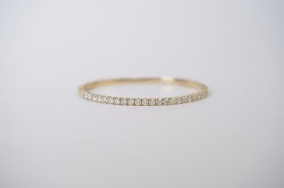 NITT- 14KY 12.50g 6.10ctw Diamond Flex Bangle
