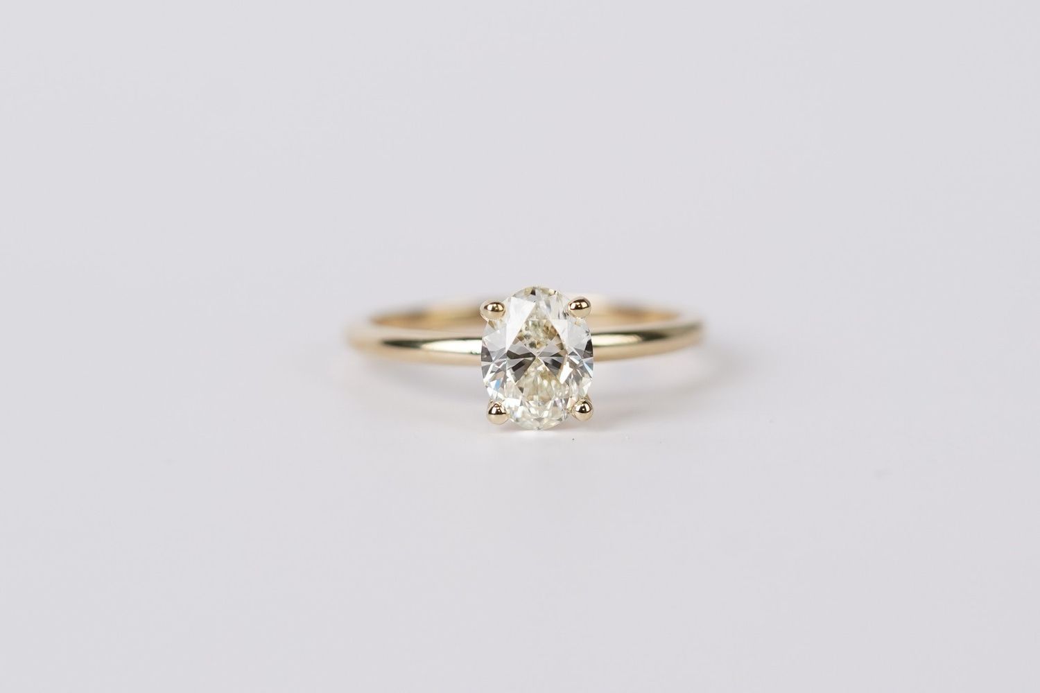 AITT- 14KY 2.62g 1.20ct K/VS2 Oval Diamond Solitaire Engagement Ring (size 7)