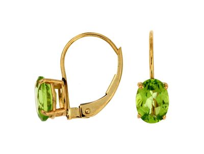 VLV- 14KY 1.30g 1.75ctw Peridot Drop Earrings